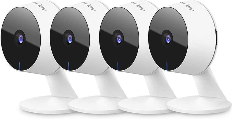 Security Cameras 4Pcs, Home Security Camera Indoor 1080P, Wi-Fi Cameras Wired fo