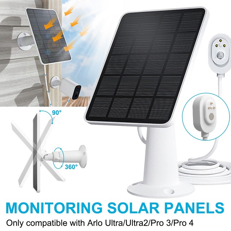 4x Solar Panel Charger Support for Arlo Ultra/Ultra2/Pro 3/Pro 4 Security Camera gallery