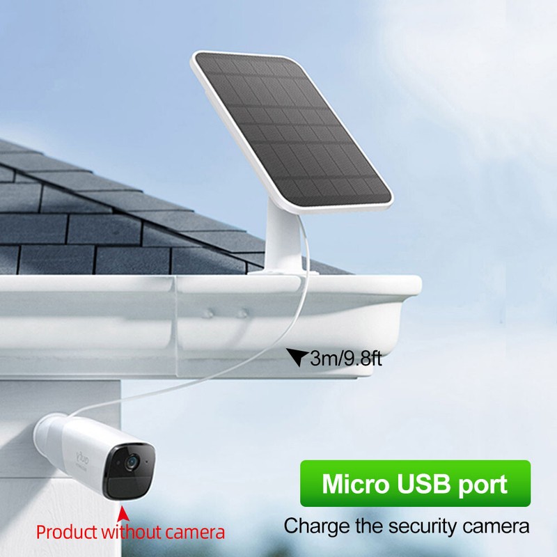 US Solar Panel For USB Outdoor Power Camera Security Cam Battery Charger 3W 5V gallery