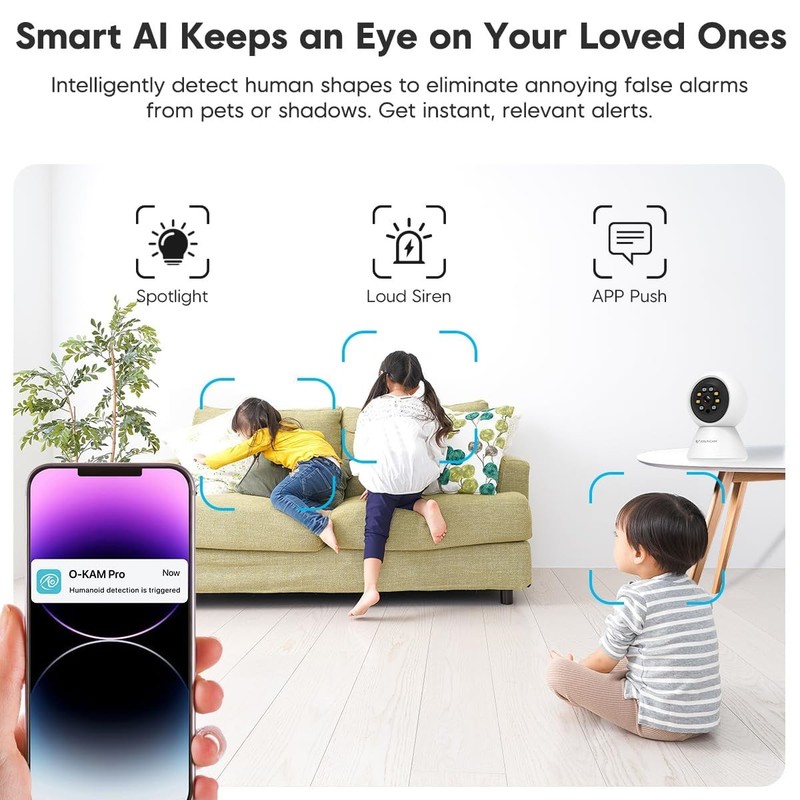 VSTARCAM 3MP 2K Indoor Security Camera, 2.4GHz WiFi Pet Camera with 355° Pan ... gallery