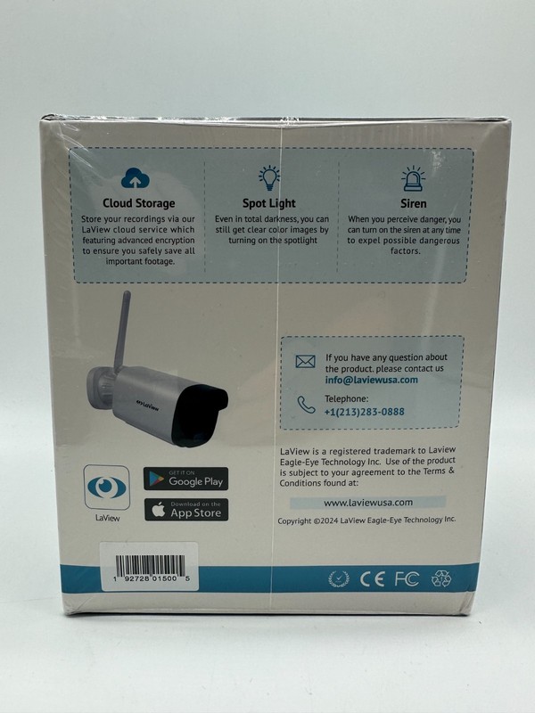 LaView HD Wi=Fi Smart IP B9 Bullet, Security Camera Outdoor (4 Pack)- White gallery