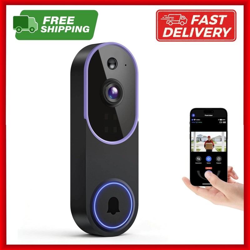 WiFi Ring Doorbell Camera 1080P HD | Wireless Security Camera Chime