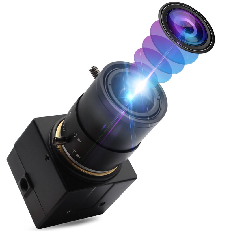 1MP HD USB Camera W/ 2.8-12mm Manual Varifocal CS Mount Lens 720P OV9712 Webcam