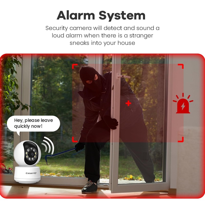 2K 360°Indoor Cameras for Home Security/Baby Monitor, Cat/Pet/Dog Camera with... gallery