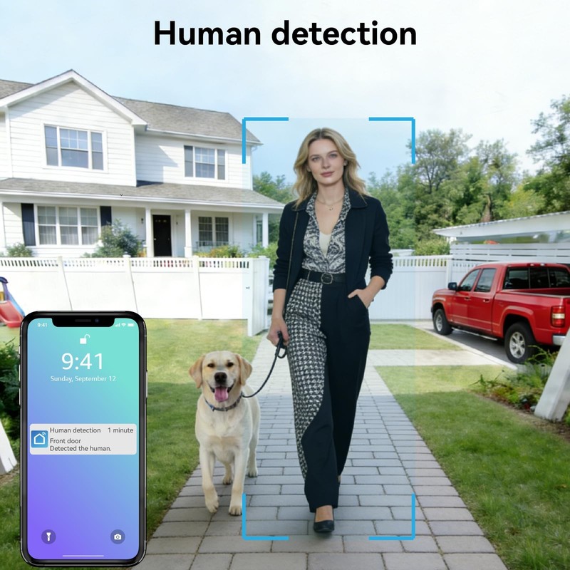 Smart Home Video Intercom System,Wired Video Doorbell with 2X 7-inch Touch Sc... gallery