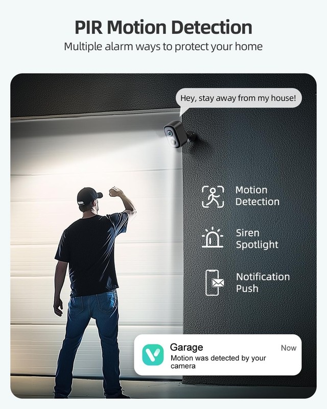 2K Security Cameras Wireless Outdoor, 2 Pack Battery Powered Black 2 gallery