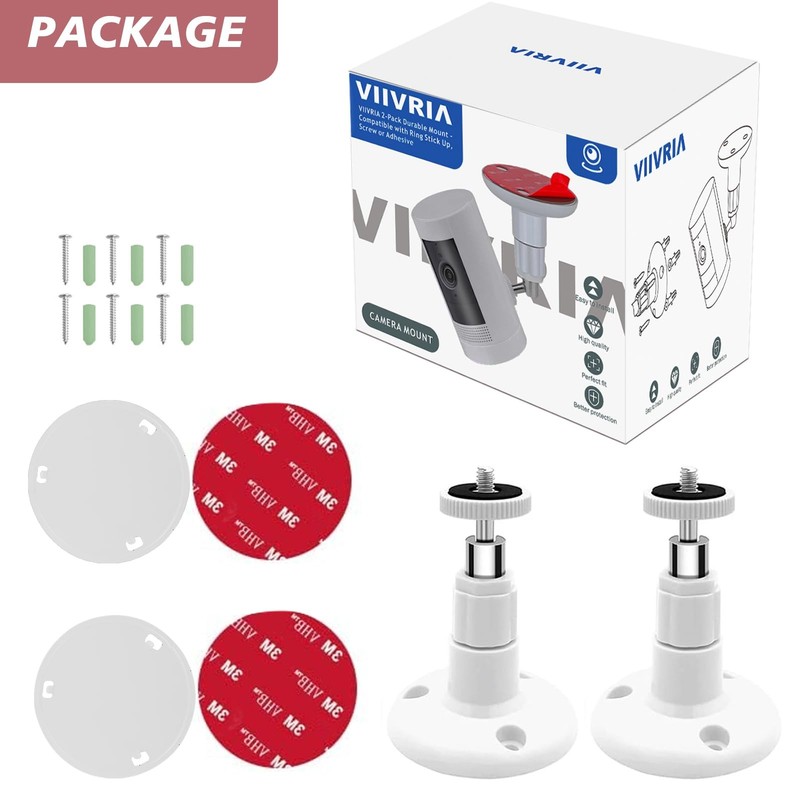 Wall Mount Kit, 360° Rotation & 90° Tilt, VHB Adhesive, Compatible with Arlo gallery