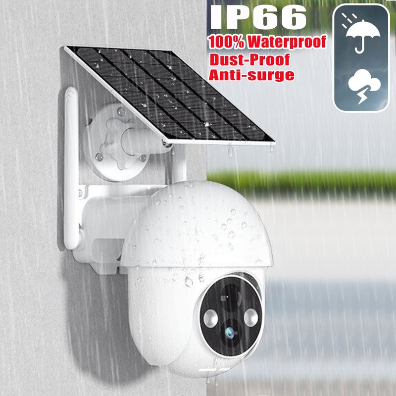 WOOLINK 2PCS 4MP Solar Security Camera Wireless Outdoor 2.5K Solar Power Camera gallery