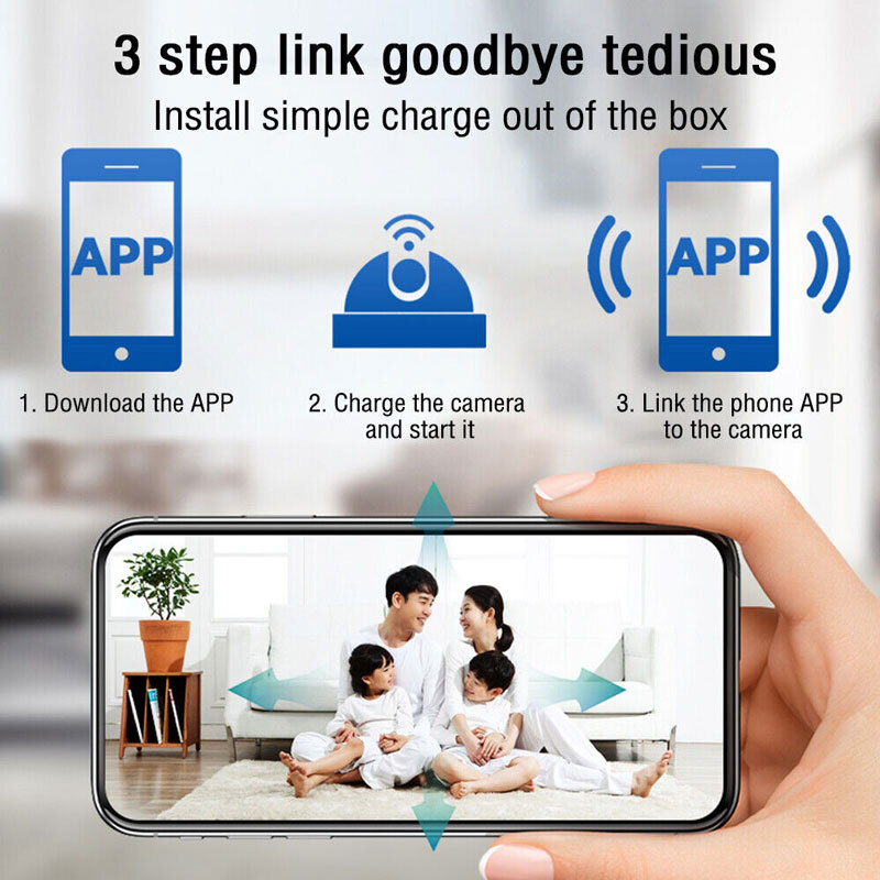 64G Mini 1080P Wireless Wifi Camera 360° Rotation Phone Remote View Night Vision gallery