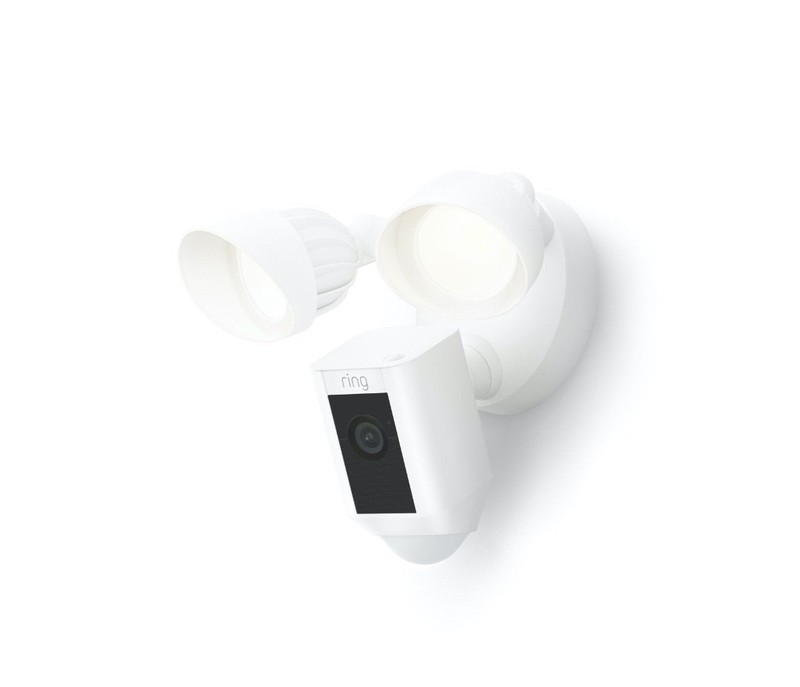 Ring Floodlight Cam Wired Plus Motion-Activated Camera 1080p White NEW