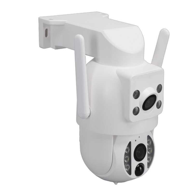 Solar Security Camera Dual Lens 3MP 2K Motion Detection For Outdoor