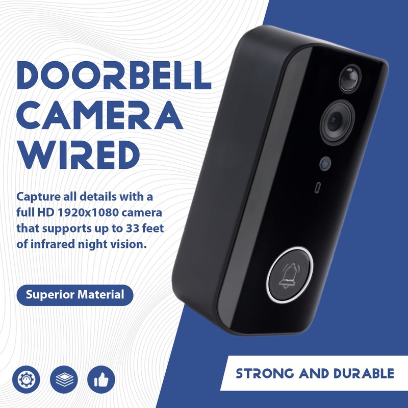 Doorbell Camera, 1080P Wire Less Doorbell Camera Wifi Connection, Voice4379 gallery
