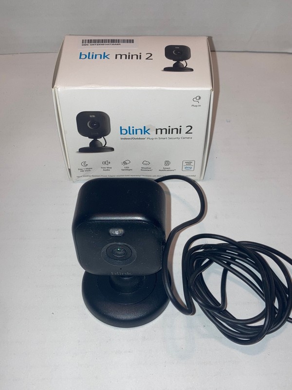 Blink Mini Compact Indoor Black Corded Camera