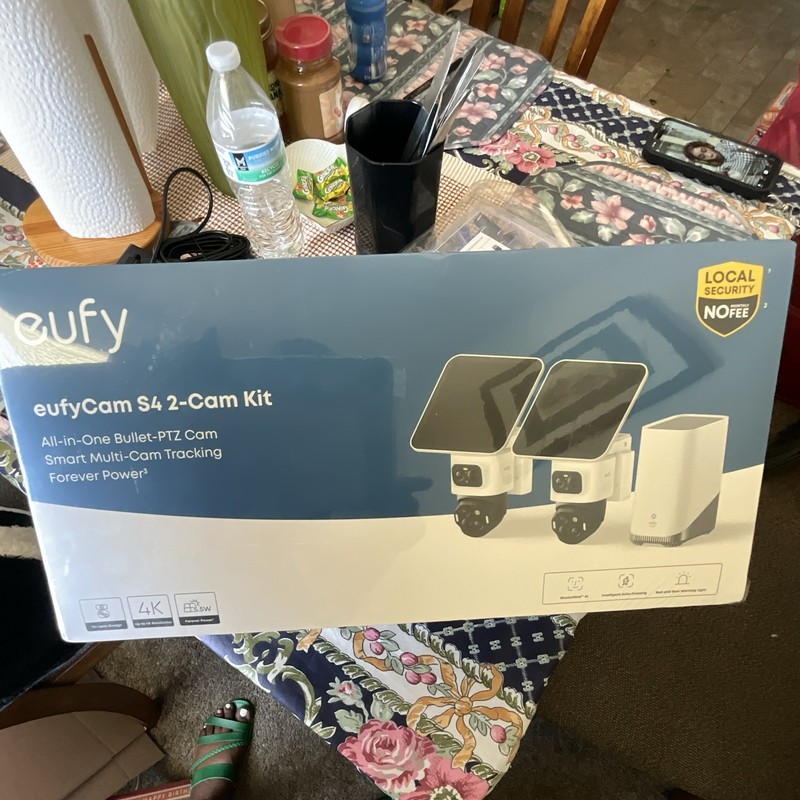 Eufy eufyCam S4 2-Cam Kit 4K Solar/Battery PTZ Wi-Fi Night Vision