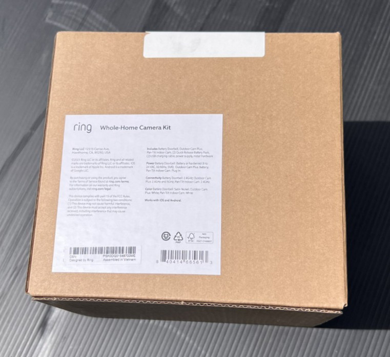 Ring Whole Home Camera Kit Battery Doorbell Outdoor Cam Plus & Indoor Cam - NEW gallery