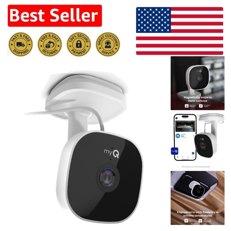 Versatile Smart Garage Camera – 1080p HD, Magnetic Mounting, Weather Resistant