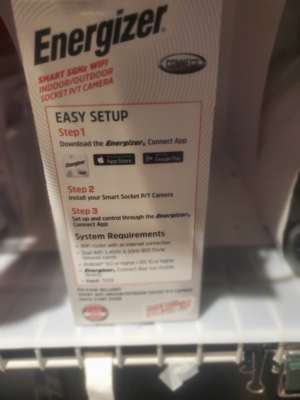 NEW Energizer Smart WIFI Indoor Outdoor Socket P/T Camera 2K Alexa Google Home gallery