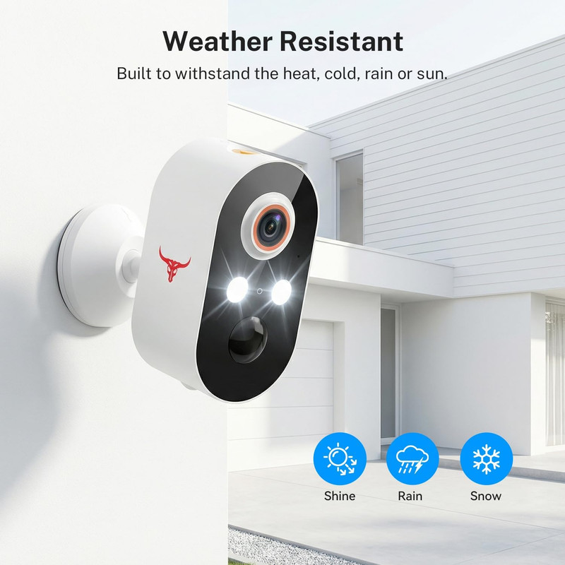 1080P Wireless Security Camera Outdoor, Battery Powered, AI Human Detection, Col gallery