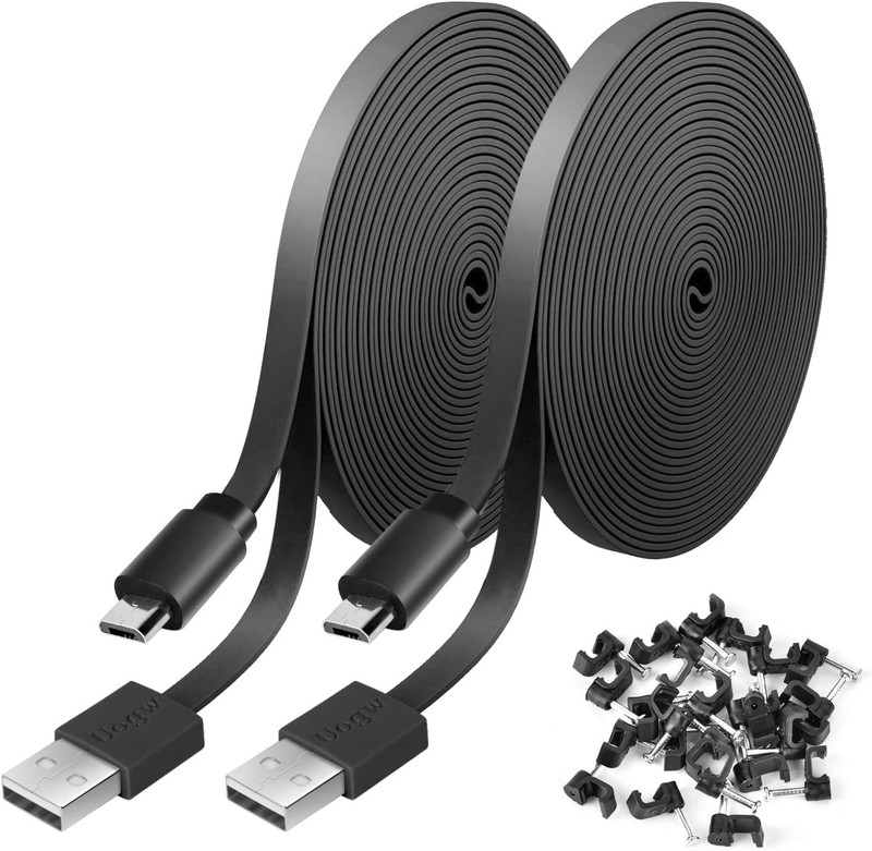 2 Pack 20FT Power Extension Cable for Wyze Cam V4,Wyzecam,Wyze Cam Pan,Wyze Cam