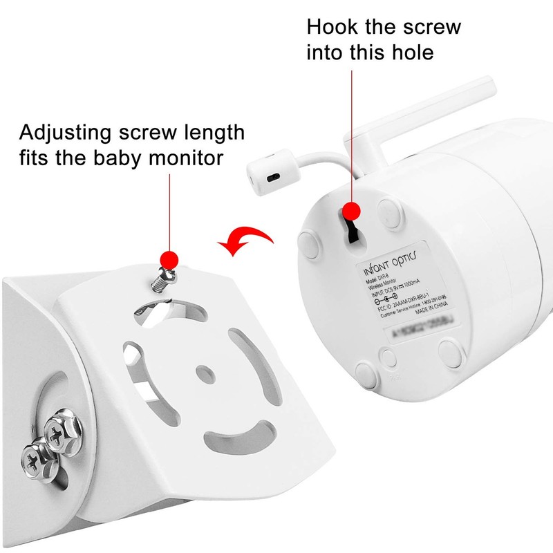 Adjustable Angle Mount for Infant Optics DXR-8, Motorola, Samsung, Babysense ... gallery