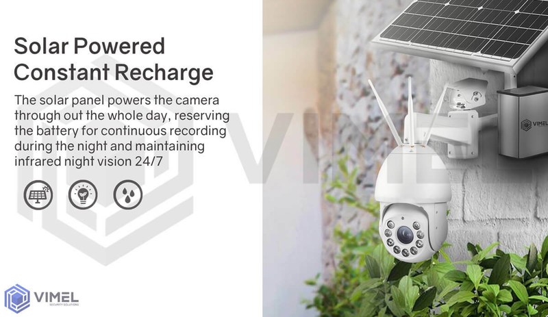4G Solar Super Laser Night Vision Security Camera Outdoor PTZ 20X Optical Zoom gallery