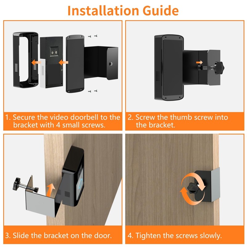 Anti-Theft Video Doorbell Camera Mount, Doorbell Bracket No Drilling Compatib... gallery
