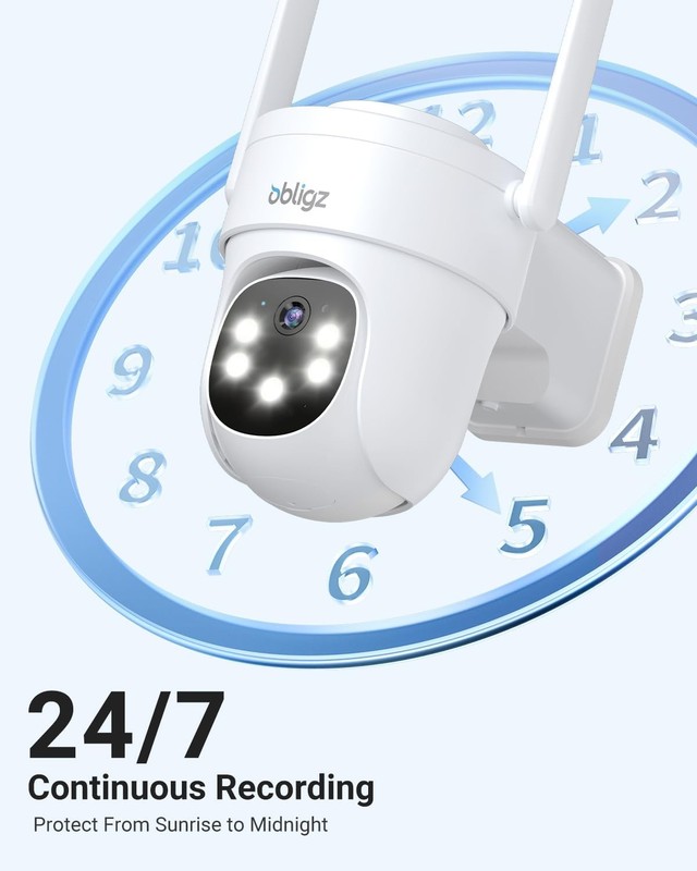2K Solar Security Camera Outdoor 24 7 Recording 360 Auto gallery
