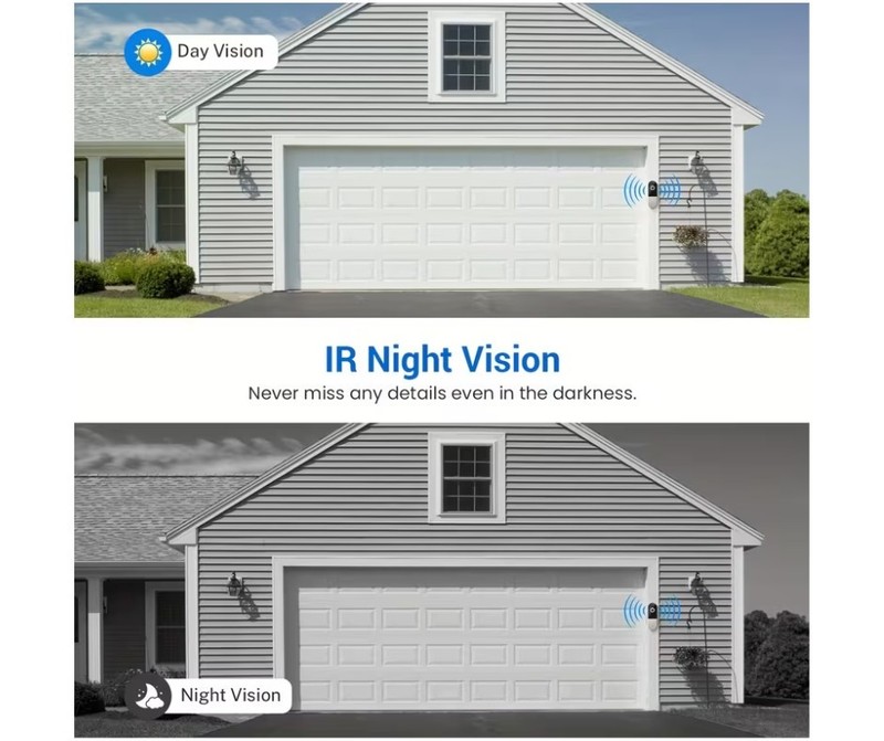 Wireless Smart Video Door Bell for Home Use, Battery Powered WiFi Camera, Night gallery