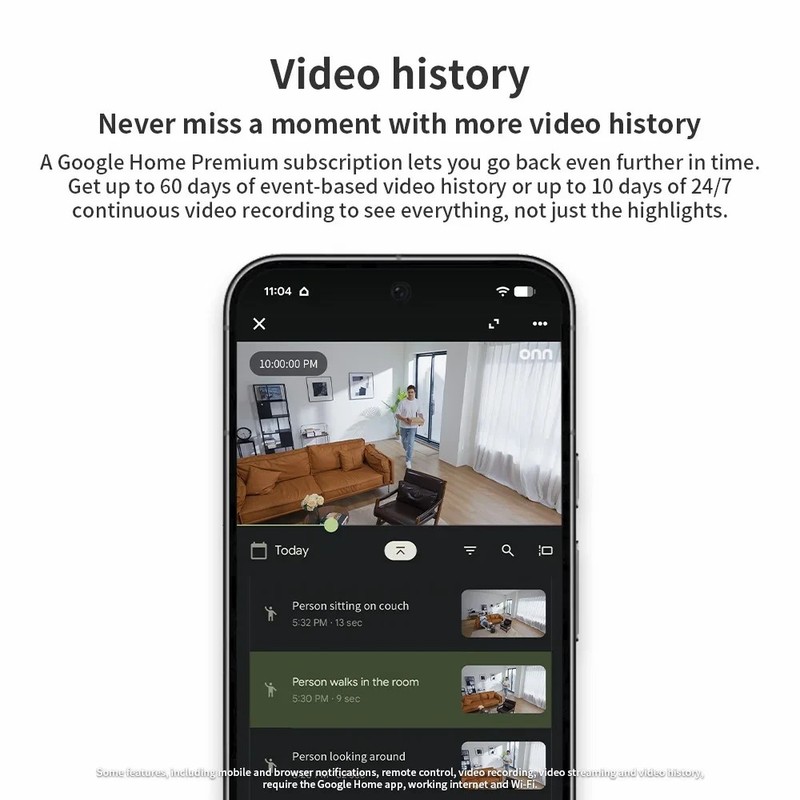 onn Wired Indoor Security Camera, 1080p HDR Video gallery