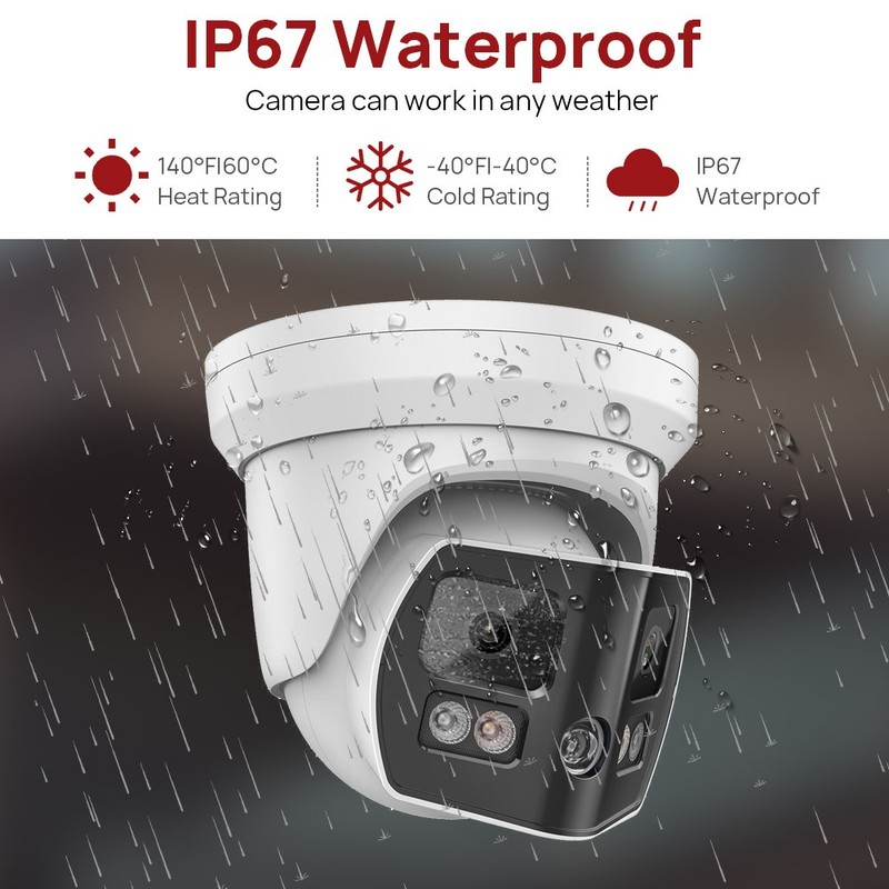 8pcs Vikylin 4K 8MP 180° Panoramic Full Color IR POE IP Camera 2-Way Audio NDAA gallery