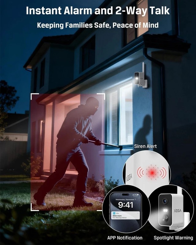4G SIM 2K Camara De Seguridad SIN WIFI Inalambrica Con Panel Solar Para Exterior gallery