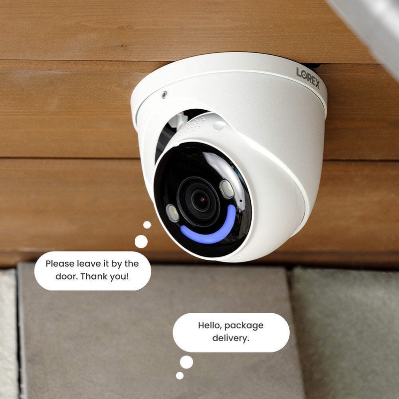 Lorex 4K+ Ultra HD 12MP Smart Security Lighting Deterrence Dome AI PoE IP Wired gallery