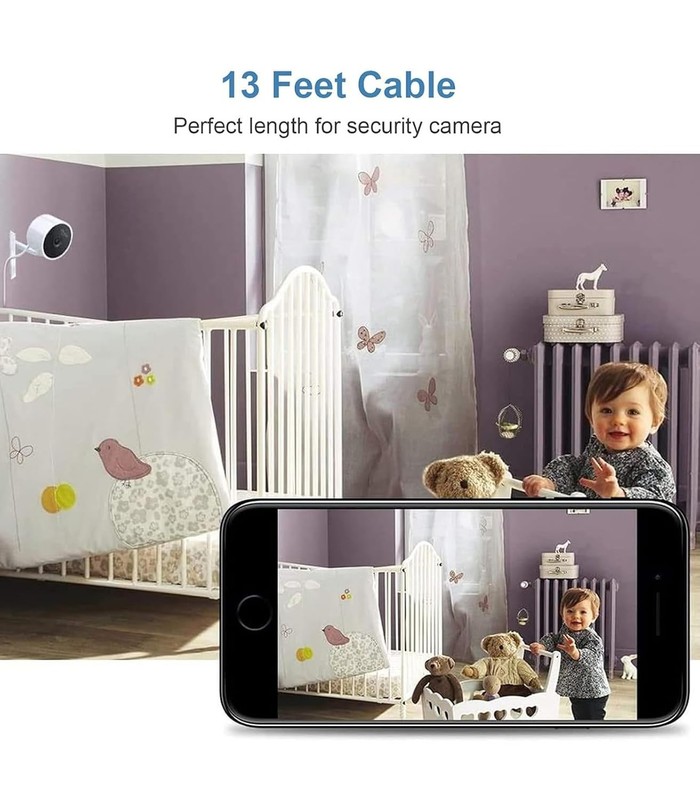 13ft Micro USB Extension Cable for Wyze, Blink, Nest, Arlo Cameras gallery
