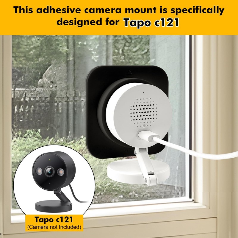 Security Camera Window Mount 2 Pack No Drill for Tapo C120 C121 - Strong gallery
