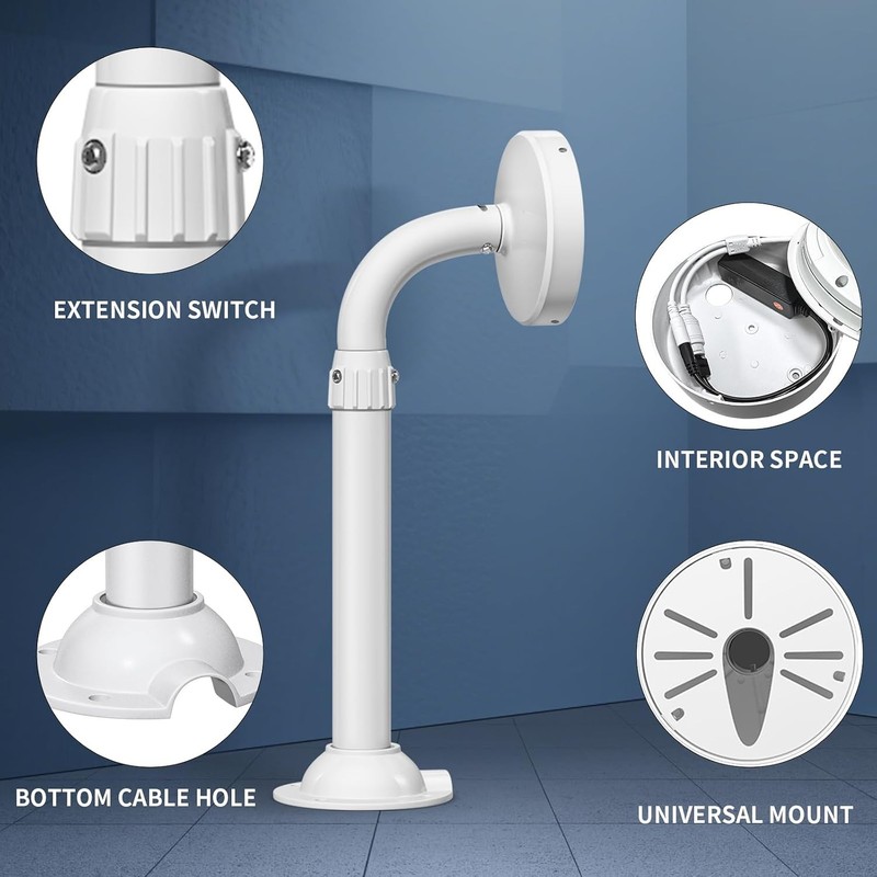 Security Camera Mount Bracket 6 inch Base Outdoor and Indoor gallery