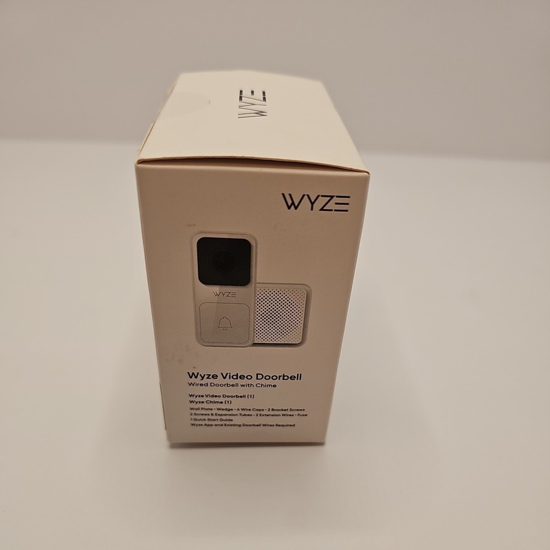 Wyze Video Doorbell Wired Doorbell with Chime WVDB1WC1 New in Box gallery