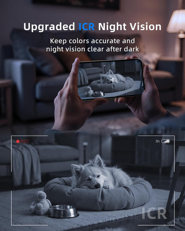 Indoor Camera 5G Wifi Pan Tilt 2.5K 4MP Support up to 256GB SD Card gallery