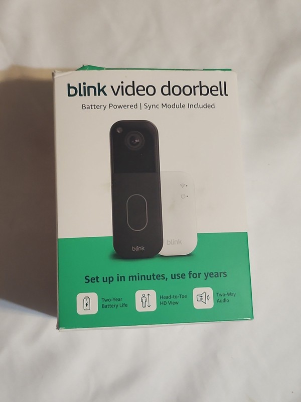 Blink Video Door Bell Battery Powered Sync Module SEALED – Damaged Packaging