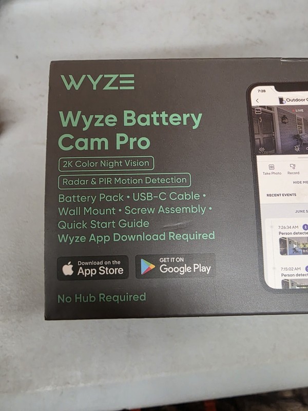 Wyze Battery Cam Pro 2k HDR Wireless Security Camera black WYZECOPB gallery