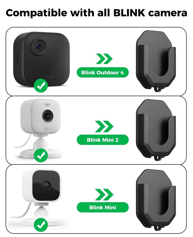 3 Pack Blink Camera No Drill No Screws Wall Mount Bracket for Blink Outdoor 4/Ou gallery