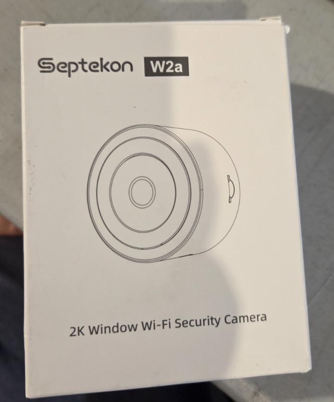 Septekon 2K 3MP HD Window Security Camera WiFi Indoor Outdoor View Black New gallery