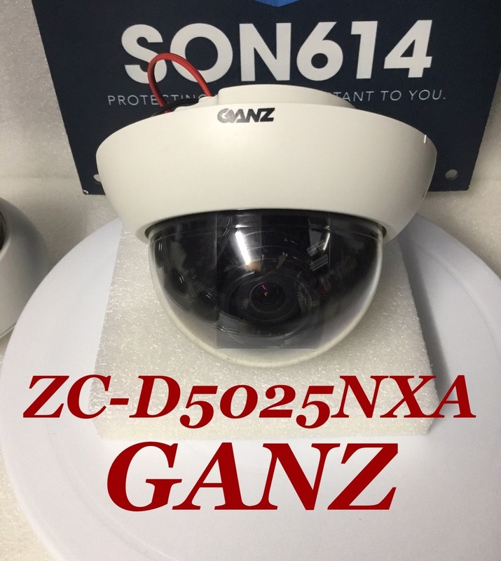 GANZ ZC-D5025NXA Security Color Camera W/ 2.3-5mm 700TVL Recessed Mount TESTED!