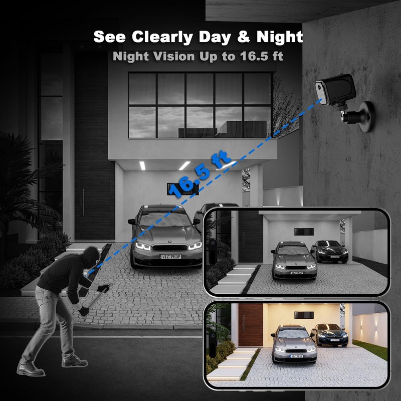 No WiFi Small Security Camera, 4G LTE Cellular Security Camera with 2K Live gallery