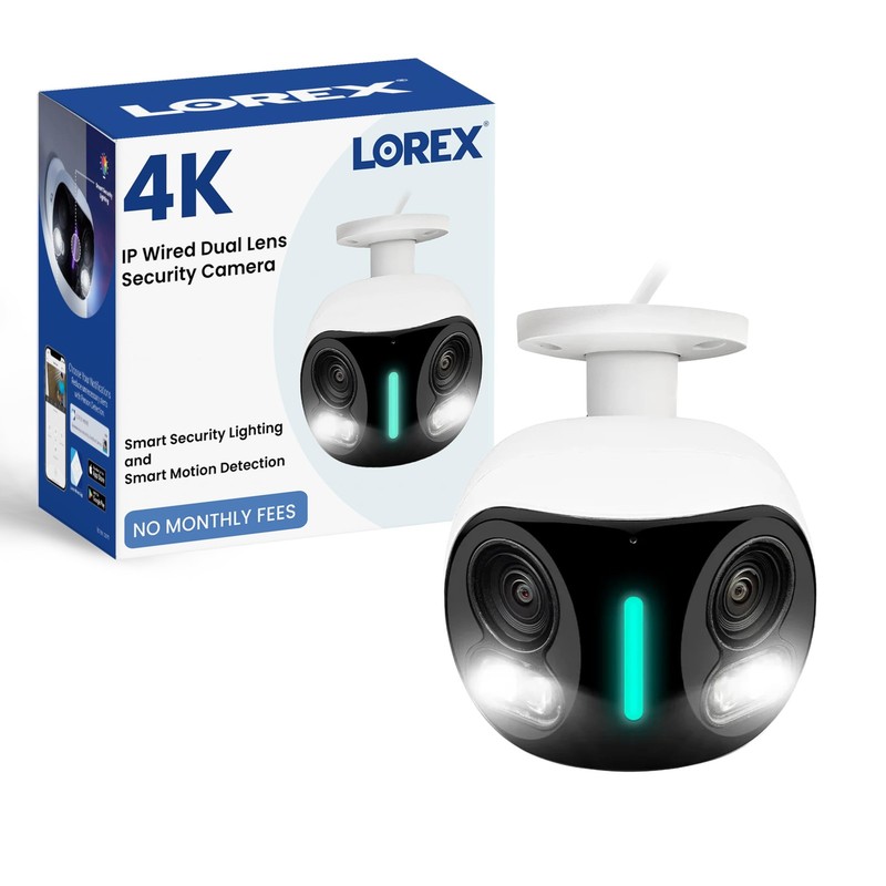 Lorex 4K 8MP IP Wired Dual-Lens Add-On Outdoor Security Camera Smart Security