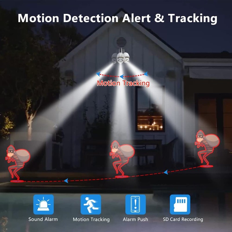Cameras for Home Security Outdoor WiFi, Plug-in 24/7 Video Surveillance Syste... gallery