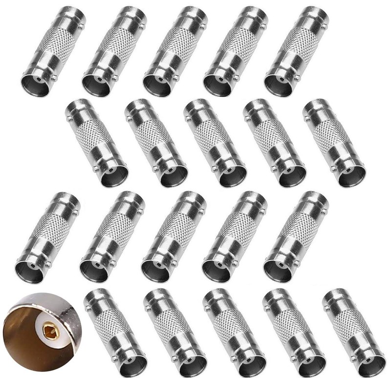 BNC Connectors - 50 Pcs Barrel Connectors, Female to Straight...