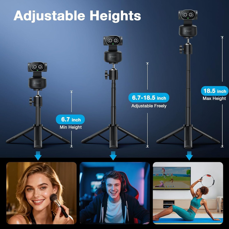 PIXY Dual-Camera Ai-Powered PTZ Camera 4K with Tripod, AI Tracking, PDAF&AI Auto gallery