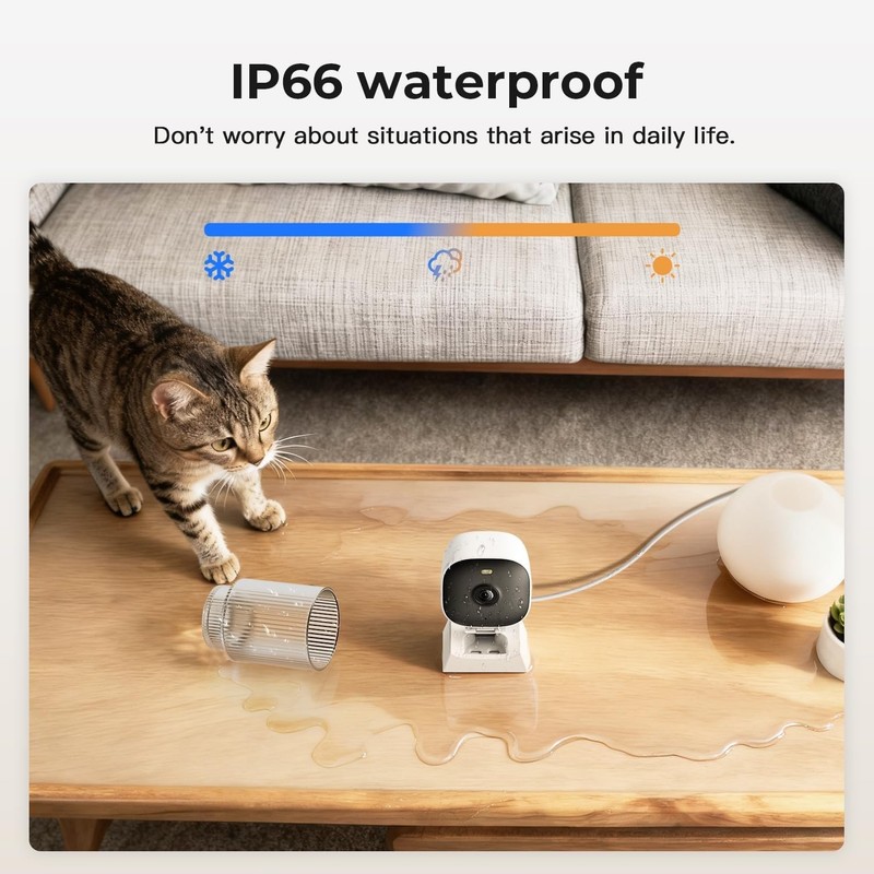 2K Home Security Camera with Color Night Vision & 24/7 Recording - WiFi Enabled gallery