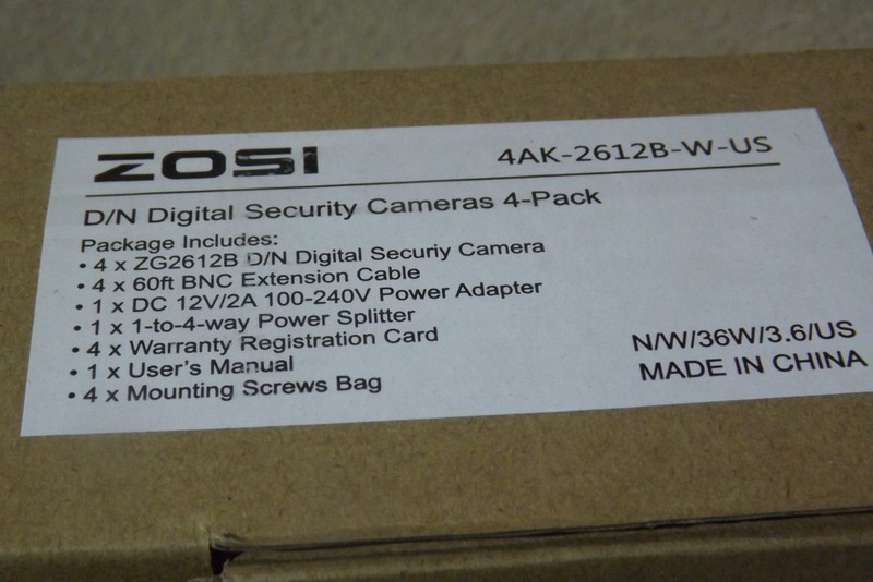 Zosi 1080P Digital Bullet Camera – White (4 Pack) – Model 4AK-2612B-WS-US gallery