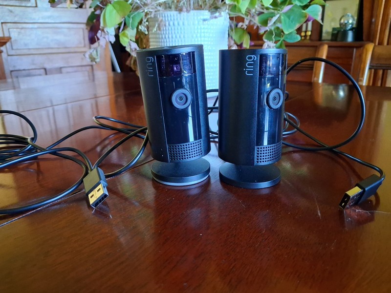 Ring Stick Up Cam Wired 1080p Night Vision Wi-Fi Alexa Black 2-Pack